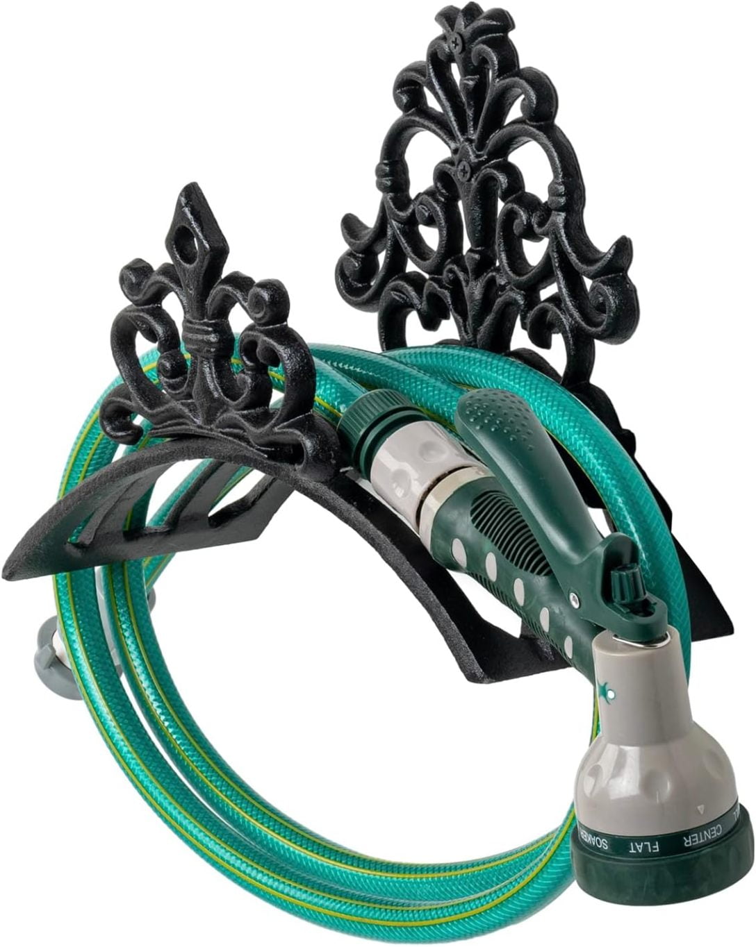 RYTZ Wall Mounted Garden Hose Holder, Decorative Vintage French Floral ...