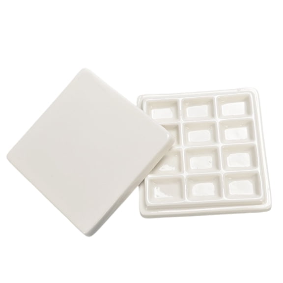 RYUJNDK 12 Grids Watercolour Paints Ceramic Artist Paint Watercolour Oil Painting Mixing Palettes