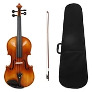 RYUJNDK 16 Inch Viola Set, Solid Wood Viola with Carry Case and Bow Set for Beginners Students Natural Color Stringed Instrument