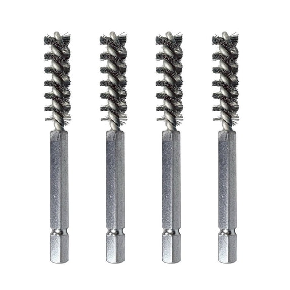 RYUJNDK 2/4PCS Hosel Brush Stainless Steel Wire Club Head Hose Brush Electric Drill Wire Brush for Iron and Wood