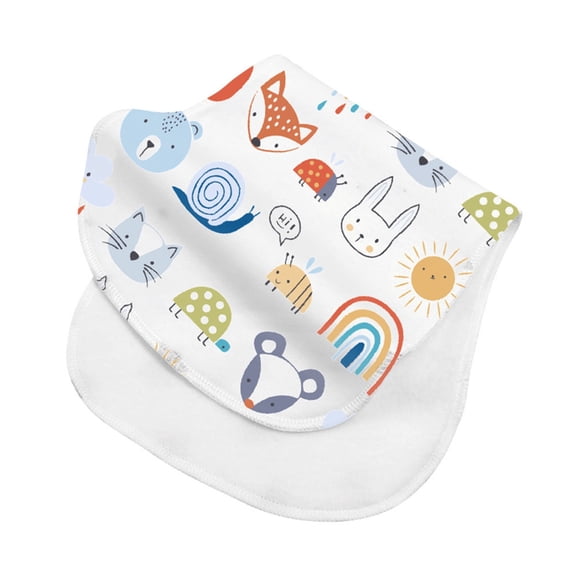 RYUJNDK 2-Layer Burp Cloth Newborn Bibs Absorbent Baby Feeding Teething Bibs Soft-Cotton Burp Cloths for Babies Baby Shower-Gift
