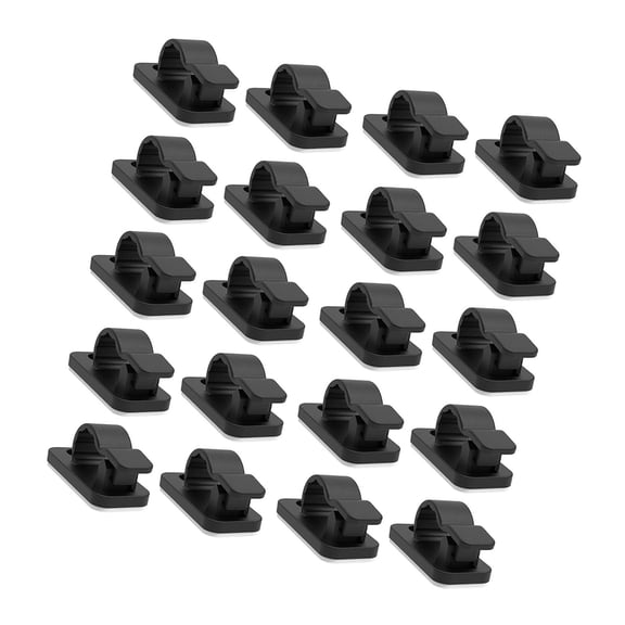 RYUJNDK 20Pieces Cable Organizers Adhesive Cable Clips Adhesive Wire Organizers For Tidy Wire Arrangement On Desks And Wall
