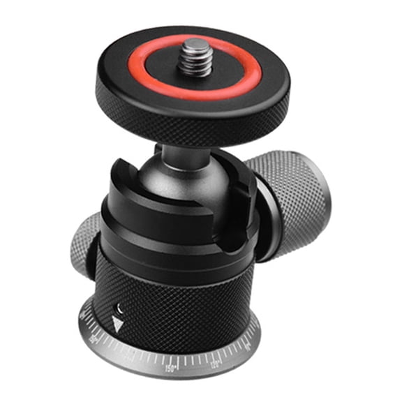 RYUJNDK 360 Degree Rotating Aluminum Ball Head With 1/4in Screw For Tripod Monopod DSLR Phone Camera 6.6lbs Capacity