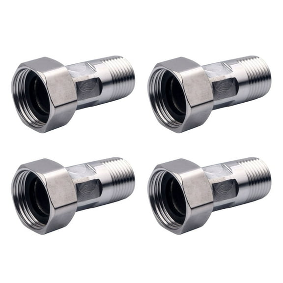 RYUJNDK 4Pcs Stainless Steel Water Pipe Reducing Union Quick Coupling Replacement Pipe Fitting Coupling Joint for Water Meter
