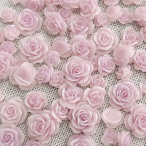 RYUJNDK 50Pcs Mixed 3D Flower Camellias Designs Art Rhinestones Rose Flower Decorations Supplies