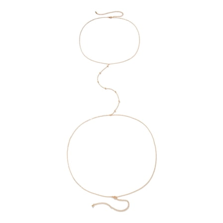 RYUJNDK Belly Chain Body Chain Body Necklace Waist Chains Belly Chain Body Jewelry Alloy for Women and Girl