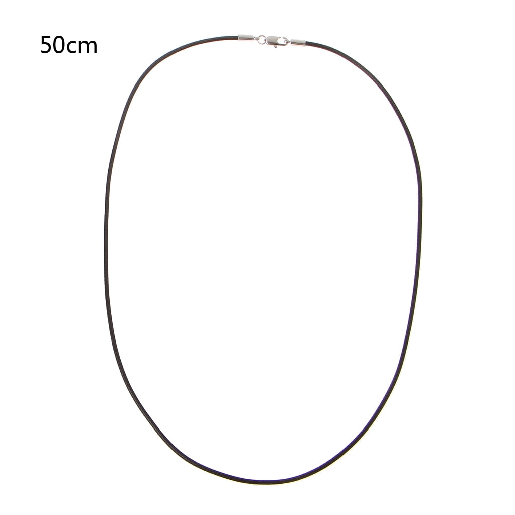 Leather Rope Chain RYUJNDK Black Silk Leather Cord Chain Necklace Rope with Lobster Claw ...