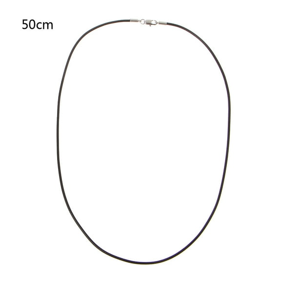 RYUJNDK Black Silk Leather Cord Chain Necklace Rope with Lobster Claw Clasp 45/50cm Length Cord for Women Men