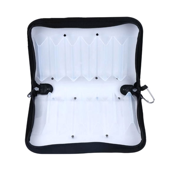 RYUJNDK Clear Fishing Lures Bag For Storing Squid Hooks Lures Visual Squid Jigs Lure Hook Storage Case with Two Way Zippers