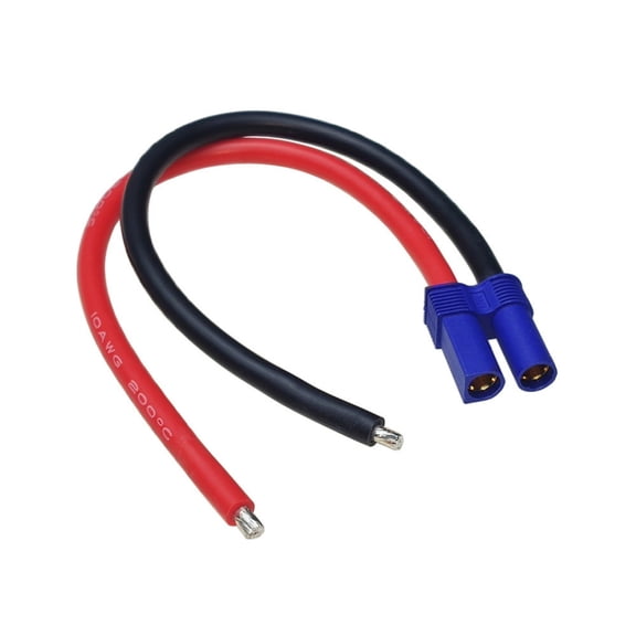 RYUJNDK EC5 Male Plug to 4mm Banana Connectors Charging Wire for Car Model Vehicles and Drones 20cm 12AWG