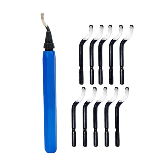 RYUJNDK Ergonomic Blue Deburring Tool Set Feature 10 BS1010 Cutter or 15 Cutter For Smooth Brims Finishing In Various Materials