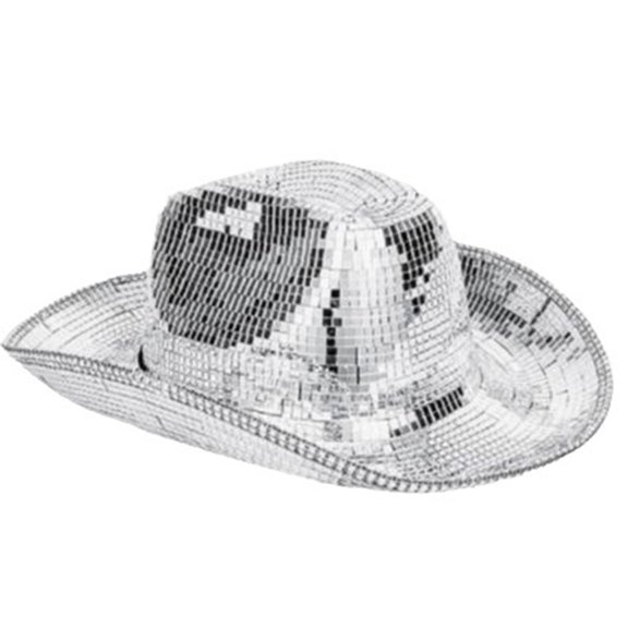 RYUJNDK Glass Fashion Hat Glittering DjHat for Adult Unisex Dance Hat Bachelorette Party Club Hat