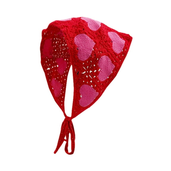 RYUJNDK Hot Girls Crochet Hairband Handmade Knit Bandana Sunproof Turban Tie Back Camping Headwrap for Teens Girls