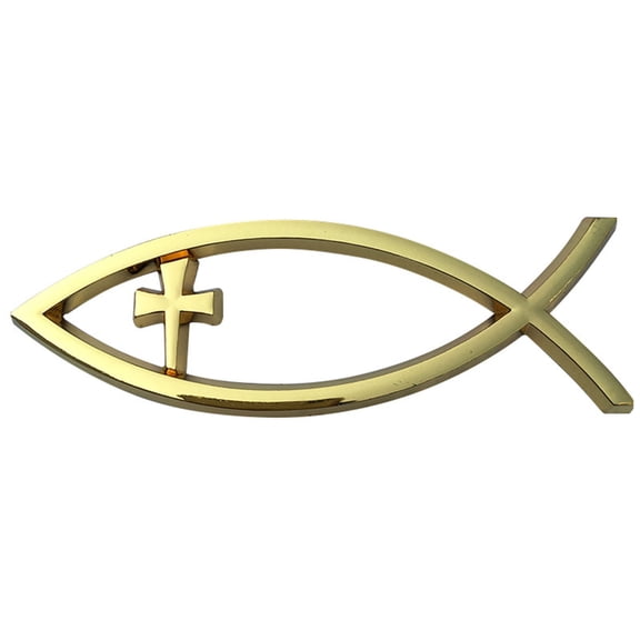 RYUJNDK Ichthys Fish Stickers Weather Resistant Adhesive Decals Savior Fish Car Stickers for Vehicle & Laptops
