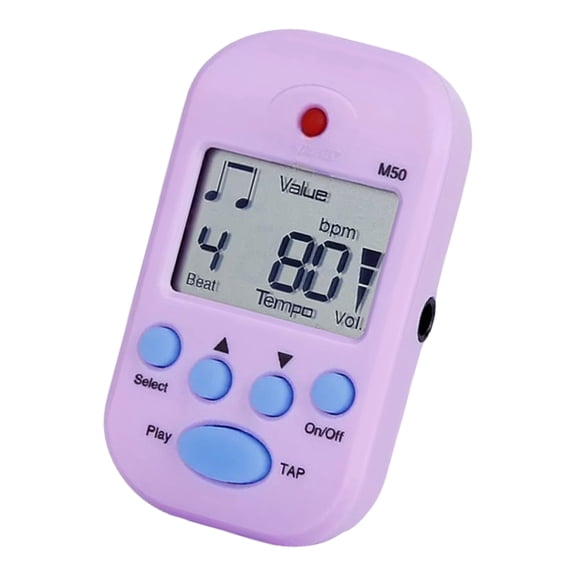 RYUJNDK LED Indicators Digital Metronome with Voice Powered Portables Musicians Metronome for Professional Use