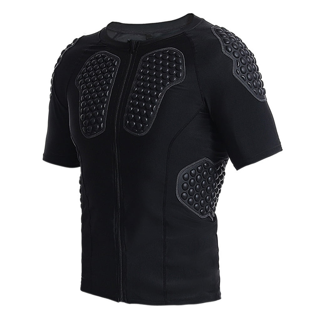 RYUJNDK Mens Padded T-Shirt Rib Chest Protector for Baseball Football ...