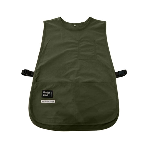 RYUJNDK New Solid Color Nylon Waterproof Work Apron Vest Type Apron Kitchen Fashion Apron