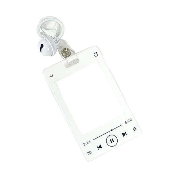 RYUJNDK Photocard Holder Music Player Theme Card Holder with Keychain Photo Sleeves Protector Bus Card Covers Storage Bag