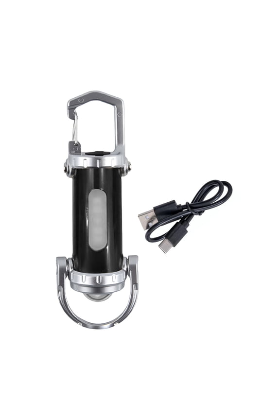 Portable USB Rechargeable Work Light Small Keychain Flashlights Bright LED Torches for Camping, Hiking & Emergencies