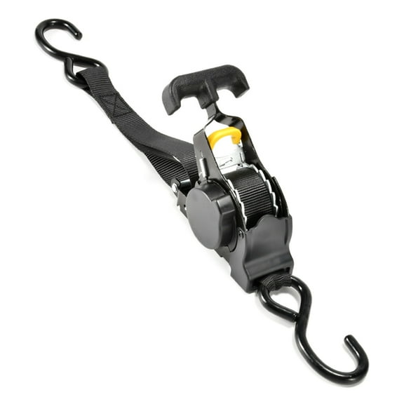 RYUJNDK Retracting Motorcycle Tie Down Strap with Hook robusts & Multifunction Automatic Ratchets Tie Down Strap for Easy Use