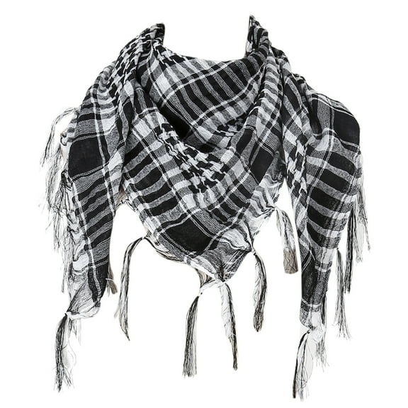 RYUJNDK Scarf Muslims Arab Scarf Shemagh Scarf Ethnic Arabian Neckwrap Breathable Desert Headwrap Keffiyeh Hijab Scarf