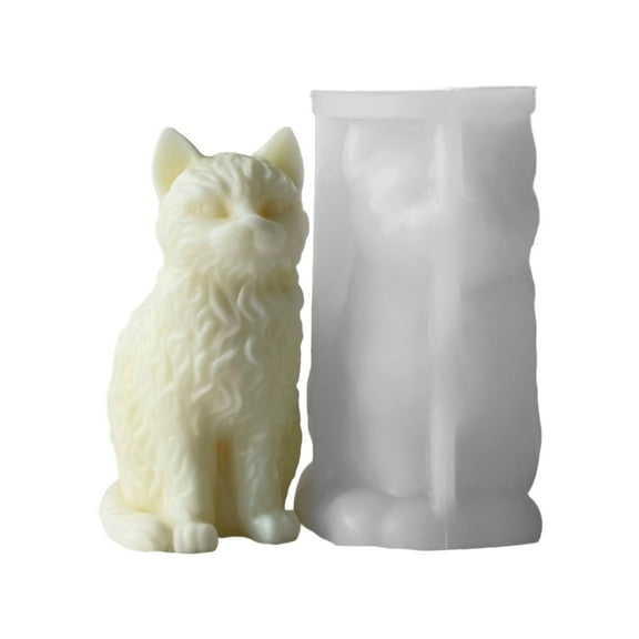RYUJNDK Silicone Mold Crafting Mold Candle Moulds Sitting Cats Shape Craft Mould Silicone Handmade Supplies for Making Candle