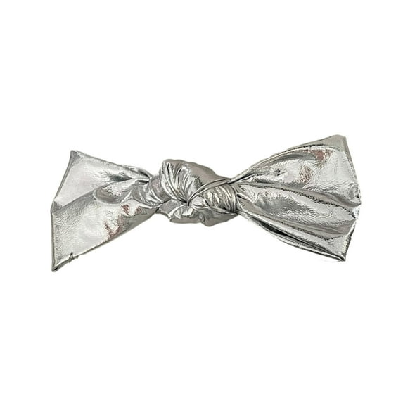 RYUJNDK Silver Hairband HairBun Scrunchies Elastic Hair Rope Big Hair Scrunchy Fashion Hairclip Female Accessories
