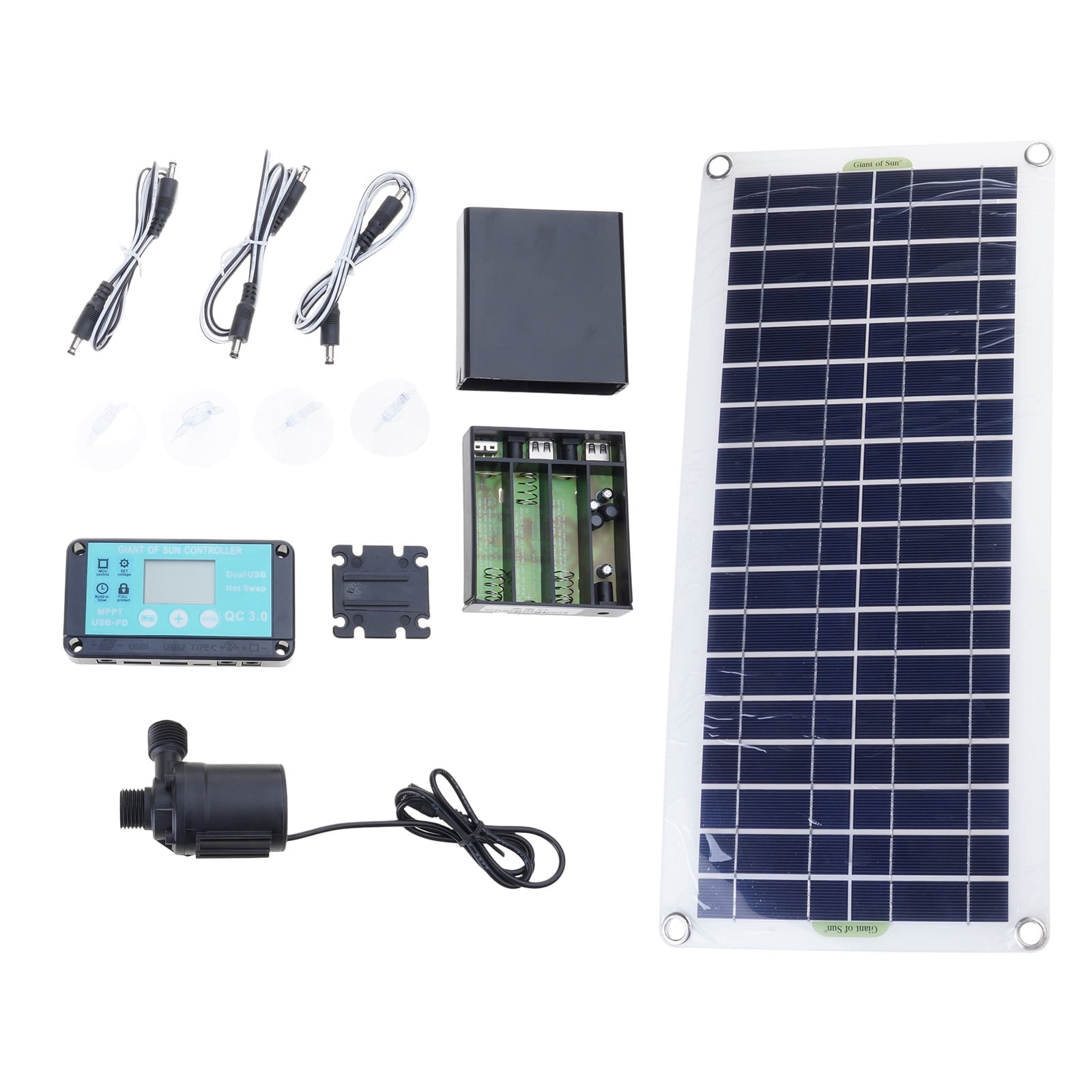 RYUJNDK Solar Fountains With 100W Panel Builts In Battery Storage for Outdoor Gardens Wildlife Pond Daily Casual Use