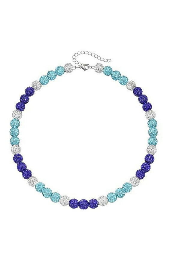 Stylish Baseball Necklace Beaded Choker Rhinestones Disco Ball Clavicle Chain Athletic Accessory for Sports Enthusiasts