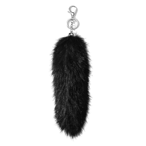 RYUJNDK Stylish Faux Hair Tail Keychain Accessory Eye Catching Plush Tail Charm Keychain Pendant Ornament For Fashion Lovers