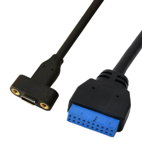 RYUJNDK USB C to IDC20P Front Panel Header Female to Female Extension Cable 5Gbps Flexible Cable Replacement for PC Motherboards