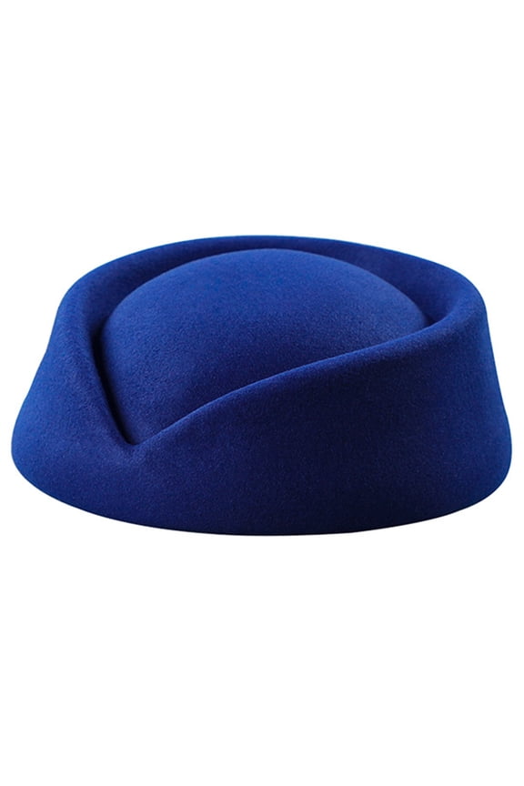 Women Stewardess Costume Accessories Flight Attendant Hat for Real-Estate Uniform Vintage British Stewardess Hat