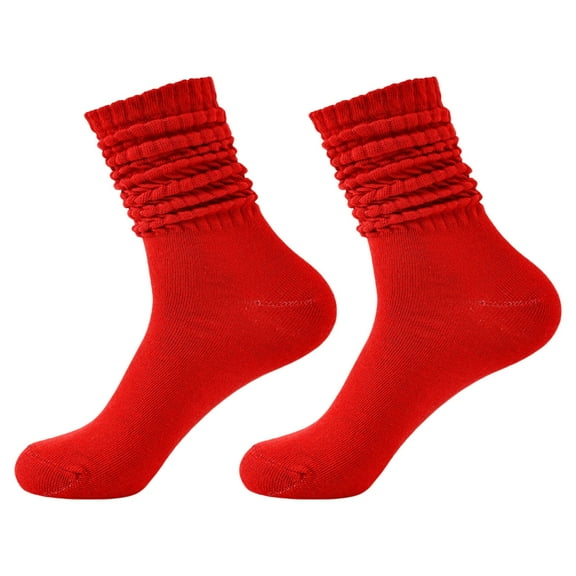 RYUJNDK Women's Slouch Socks Knee Highs Tube Scrunch Socks Ribbed Slouchy Socks Scrunchie Boot Knitted Socks for Women Girls