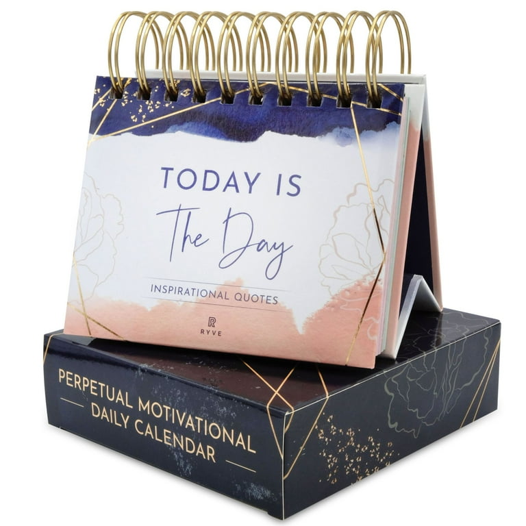RYVE Motivational Calendar - Daily Flip Calendar with Inspirational Quotes  - Inspirational Desk Decor for Women, Office Decor for Women Desk,  Inspirational Gifts for Women, Desk Accessories for Women 