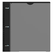 RYWESNIY 1 Inch Binder Project Organizer with pocket Dividers，Customizable Front Cover,Refillable Telescoping Binder with 5 Colors Divider- Black