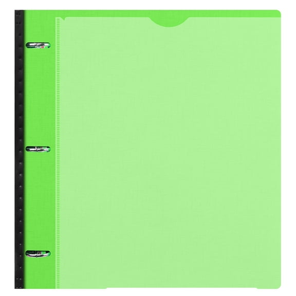 RYWESNIY 1 Inch Binder Project Organizer with pocket Dividers，Customizable Front Cover,Refillable Telescoping Binder with 5 Colors Divider-&nbsp; Green