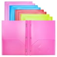 thumbnail image 1 of RYWESNIY Plastic Folders with Pockets and Prongs, Plastic School Supplies Folders,Assorted Colors,Letter Size, 8 Pack, 1 of 7