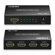 RYXN HDMI Splitter 1 in 4 Out, 1x4 HDMI Splitter Support 4K@60Hz, for Xbox PS3/4 Roku Blu-Ray Player