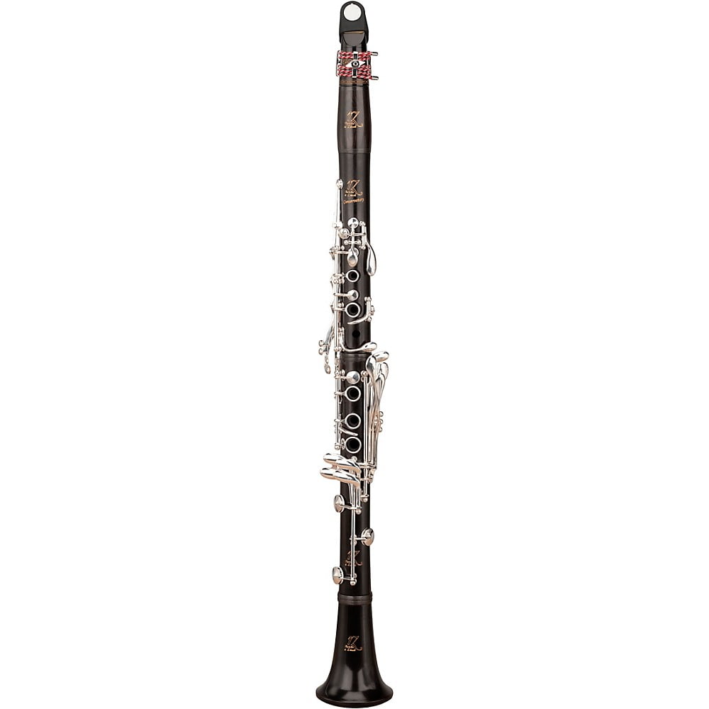 RZ Clarinets Conservatory Grenadilla Bb Clarinet, 17 keys Silver Keys Adjustable Thumb Rest