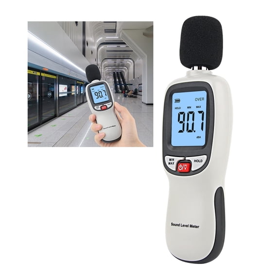 RZ Digital Sound Level Meter Noise Measuring Instrument db Meter 30~130dB Mini Audio Sound Level Meter Handheld Decibel Monitor ,Easy to Operate