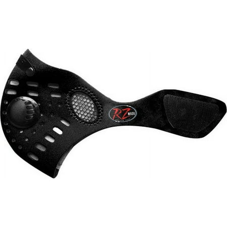 RZ Mask M1 Neoprene Air Filtration Face Mask with Carbon Filters for Woodworking, Large, Black