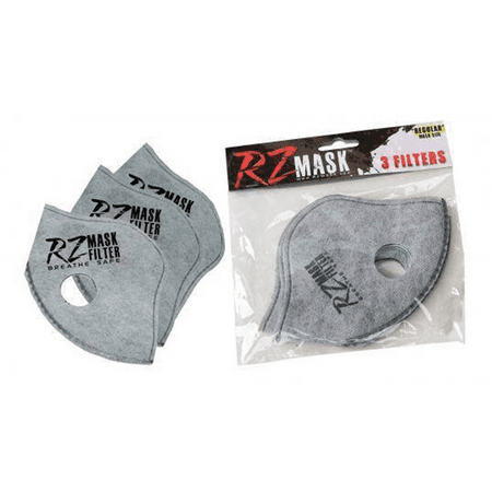 RZ Mask F2 High-Flow Replacement Filters for Air Filtration Face Mask [3-pack] Large