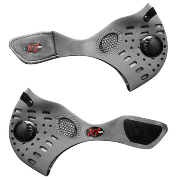 RZ Mask M1 Neoprene Air Filtration Face Mask with Carbon Filters for Woodworking, Extra Large, Silver