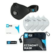 RZ Mask M2 Economy Pack - Reusable Dust Mask with 5 Carbon Filters - XL - Safety Green