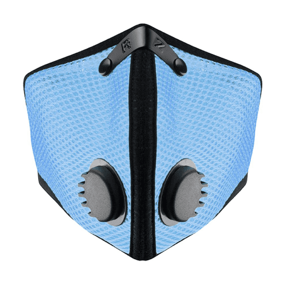 RZ Mask M2 Mesh Air Filtration Face Mask with Carbon Filters Large, Sky Blue