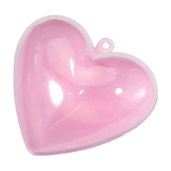 RZDLIZJ 1 Pieces Valentine Hearts Filled Candy Box Case Plastic Container Heart Candy Holder Party Favors Birthday for Valentine's Day Exchange Presents Party Supplies Prizes Carnival(Pink)