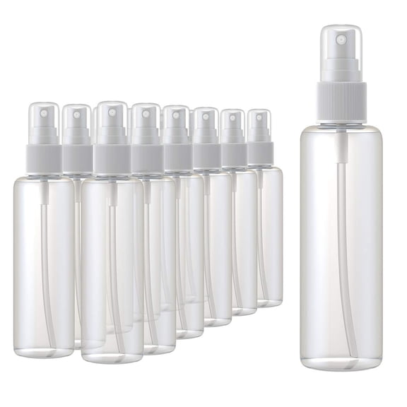 RZDLIZJ 12Pcs Plastic Spray Bottles,BPA-Free Refillable Leak Proof Fine Mist Sprayer with Adjustable Nozzle for Cleaning Solutions Hair Care Essential,8oz
