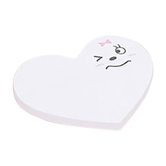 RZDLIZJ 1Pc 50 Sheets Heart Shaped Sticky Notes,Adorable Emoji Design Premium Paper Self-Adhesive Notes,Decorative Sticky Pads for Reminders,Journaling,Scrapbooking&Craft Projects,2.76 Inch