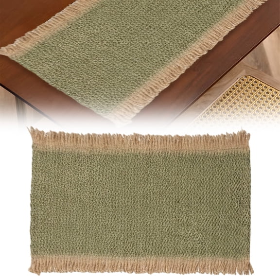 RZDLIZJ 1Pc Heat Insulation Placemat,Woven Non-Slip Table Mat,Heat-Resistant Dining Pad for Table Protection,Dish Placement,Home Dining Use,17.7x11.8 Inch