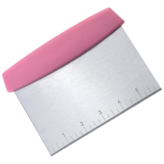 RZDLIZJ 1Pc Stainless Steel Dough Scrape,Multipurpose Bench Scraper,Food Grade Metal Dough Knife for Baking,Dough Cutting,Flour Weighing,Kitchen Pastry Preparation,6.3x4.3x1.2Inch